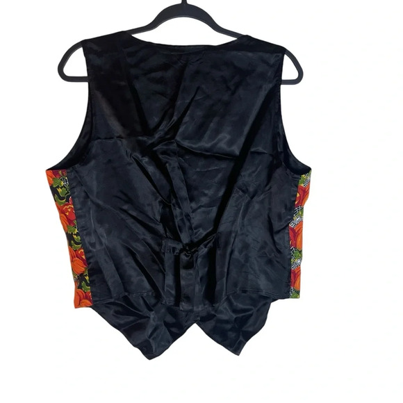Vintage Basic Editions Halloween Vest Button Up Pumpkin Print Large - Picture 5 of 6